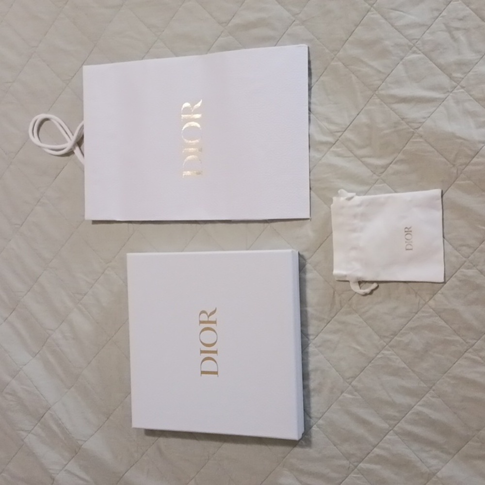 Dior Bundle Of Three Empty Box, Bag, And Pouch - image 1